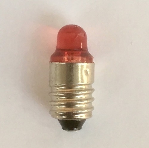 222LED-Red-Bulb Night Vision, E10 Base Mini Screw for Magnifiers & Loupes