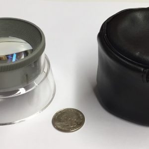 10x Aspheric Stand Magnifier, Fixed Focus, Focusable Lens, Negative Magnifier, Case