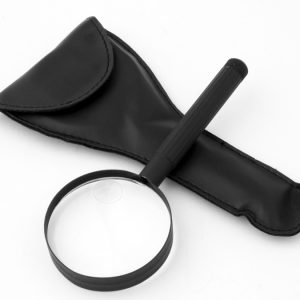 2.35" Inch, 3.5x, 5x Bifocal, Metal Handheld Magnifier, Case