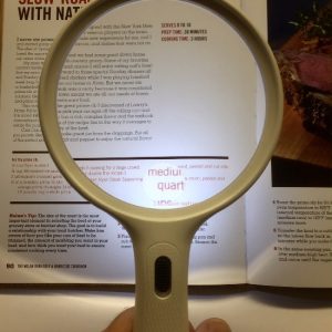 Large Reading Magnifier, 5" Inch Lens, ,3 LED's , Low Vision Aid