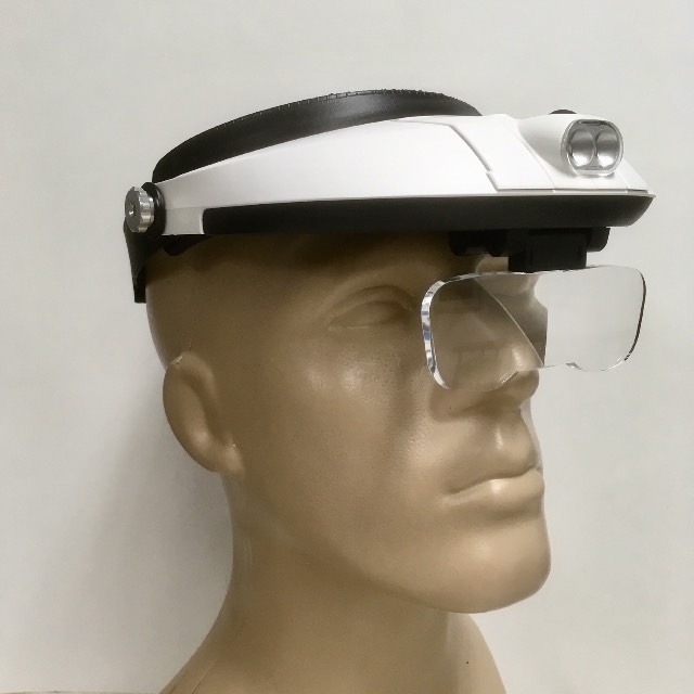 Headband Magnifier Visor Style,Dual LED, 5 Lenses