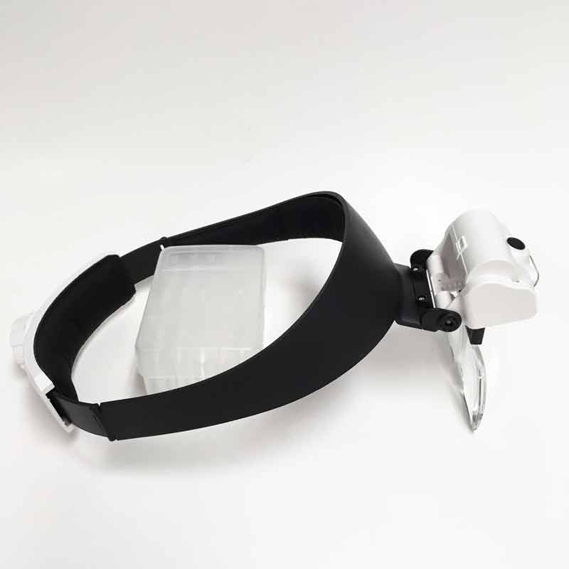 Headband Magnifier, Comfortable Eyeglass Style, LED, 5 Lenses Neoprene Headband
