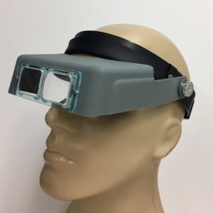 Headband Magnifier Visor, 2x Glass Lens, 10" Inch Focal Length