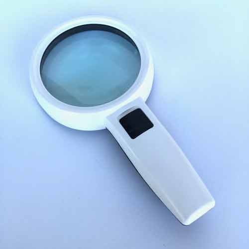 LED Magnifier, 4.5x, 3.5" Inch, High Power Double Glass Lens
