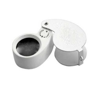10x Jewelers Loupe, White,Value Priced, LED, 24mm Lens