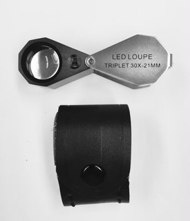 30x LED Jewelers Loupe, Hastings Triplet , 21mm, Genuine Leather Case
