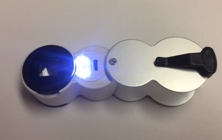 15x LED Jewelers Loupe, LED & UV Light,  21mm Lens