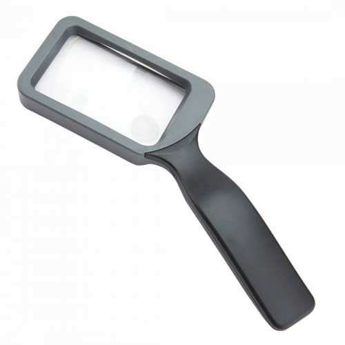 Large Rectangular Handheld Magnifier, 2x, 5x Bifocal, by Carson Optical