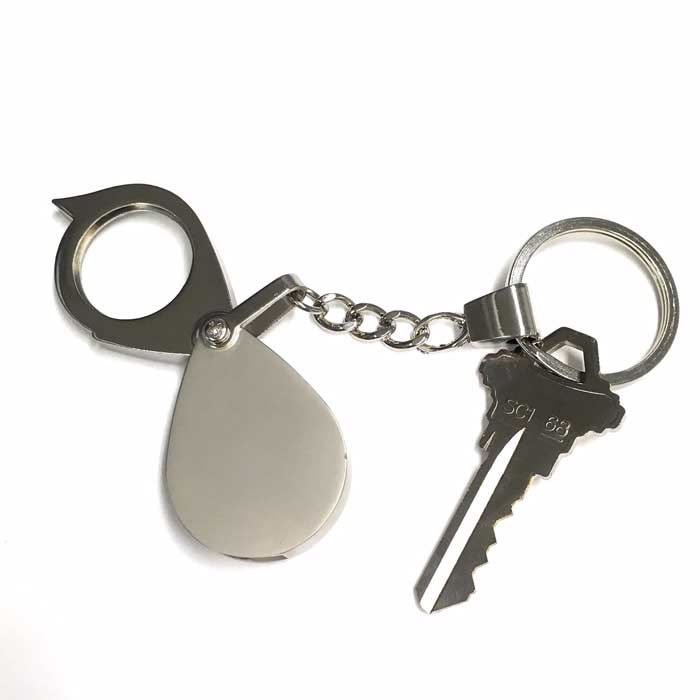 Keychain Magnifier, 5x Folding Pocket Magnifier, All Metal Construction