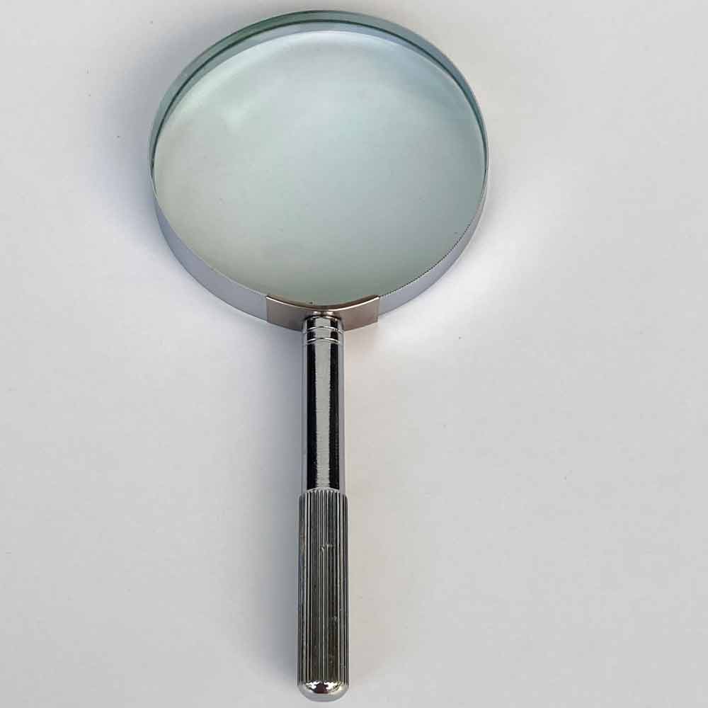 Large 3.5" Inch  2.25x, Glass Lens, All Metal Handheld Magnifier