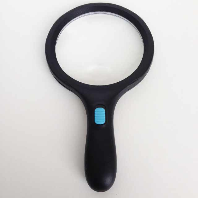 Large Handheld Magnifier, 2.1x, 5" Inch Magnifying Glass ,12 LED