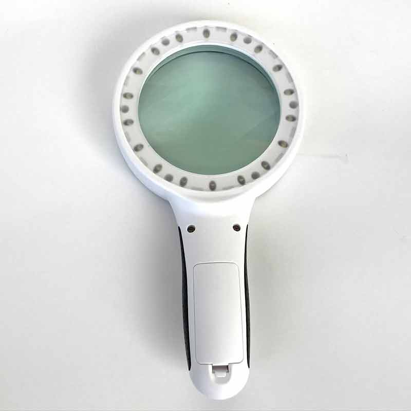 LED Magnifier, High Power 4.5x, 3.4" Inch, Double Lens Glass Reading Magnifier