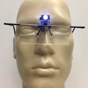 Eyeglass Style Hands Free Magnifier, LED, 3 Lenses