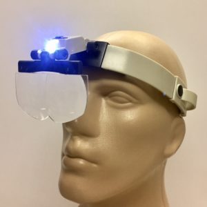 Headband Magnifier, 4 Interchangeable Lens,2x, 5.5x LED