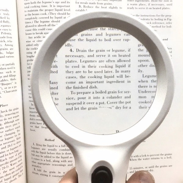 LED Reading Magnifier, 3.25" 2.5x, 8 LED