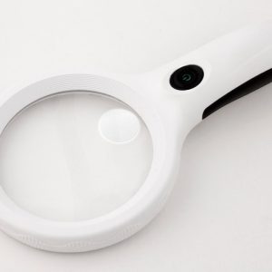 LED Lighted Handheld Magnifier, 3.25" 2.5x, 8 LED, UV Light