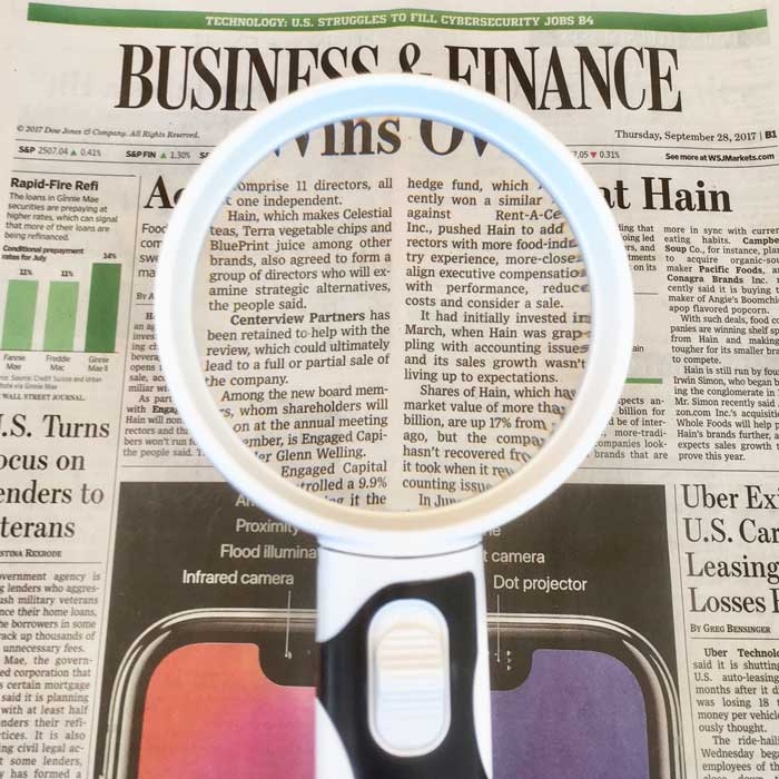 LED Magnifier with 3 Lens Set, LED, 2.5x,4x,10x, Interchangeable lenses