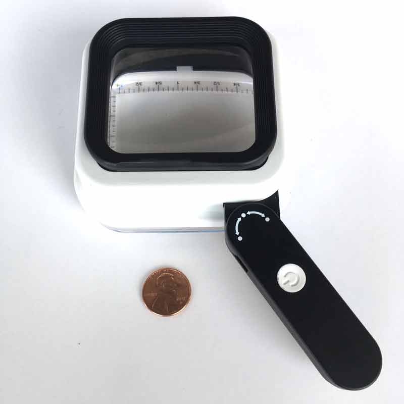 LED & UV  Measuring Magnifier Rectangular Lens 2x-4x Metric & Imperial