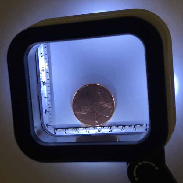 LED & UV  Measuring Magnifier Rectangular Lens 2x-4x Metric & Imperial