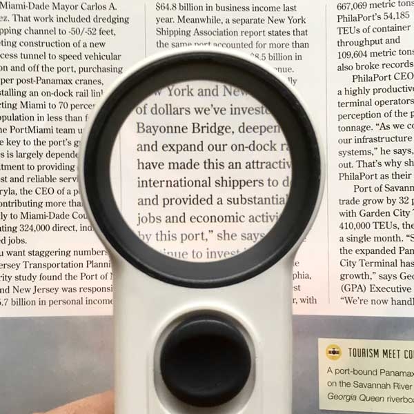 2" Inch, 3.75x Glass Lens, LED Handheld Magnifier