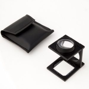 8x Metal Linen Tester, Double Lens, 8x 3/4" Lens