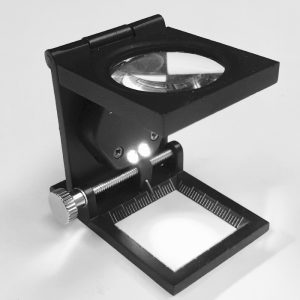 6x Linen Tester Metal, LED Illumination 6x 1" Lens