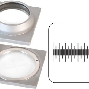 8x Metal Linen Tester,Double Lens,Glass Measuring Reticle, 3/4" Lens