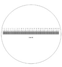 Measuring Magnifier Comparator, 8x, Linear Metric Scale Reticle 0.1mm