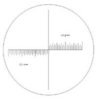 Measuring Magnifier, 8x, Linear Reticle Scale, 1/64, 0.5mm