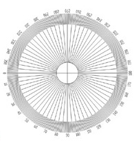 Measuring Magnifier, 8x, Protractor Degree Reticle Scale