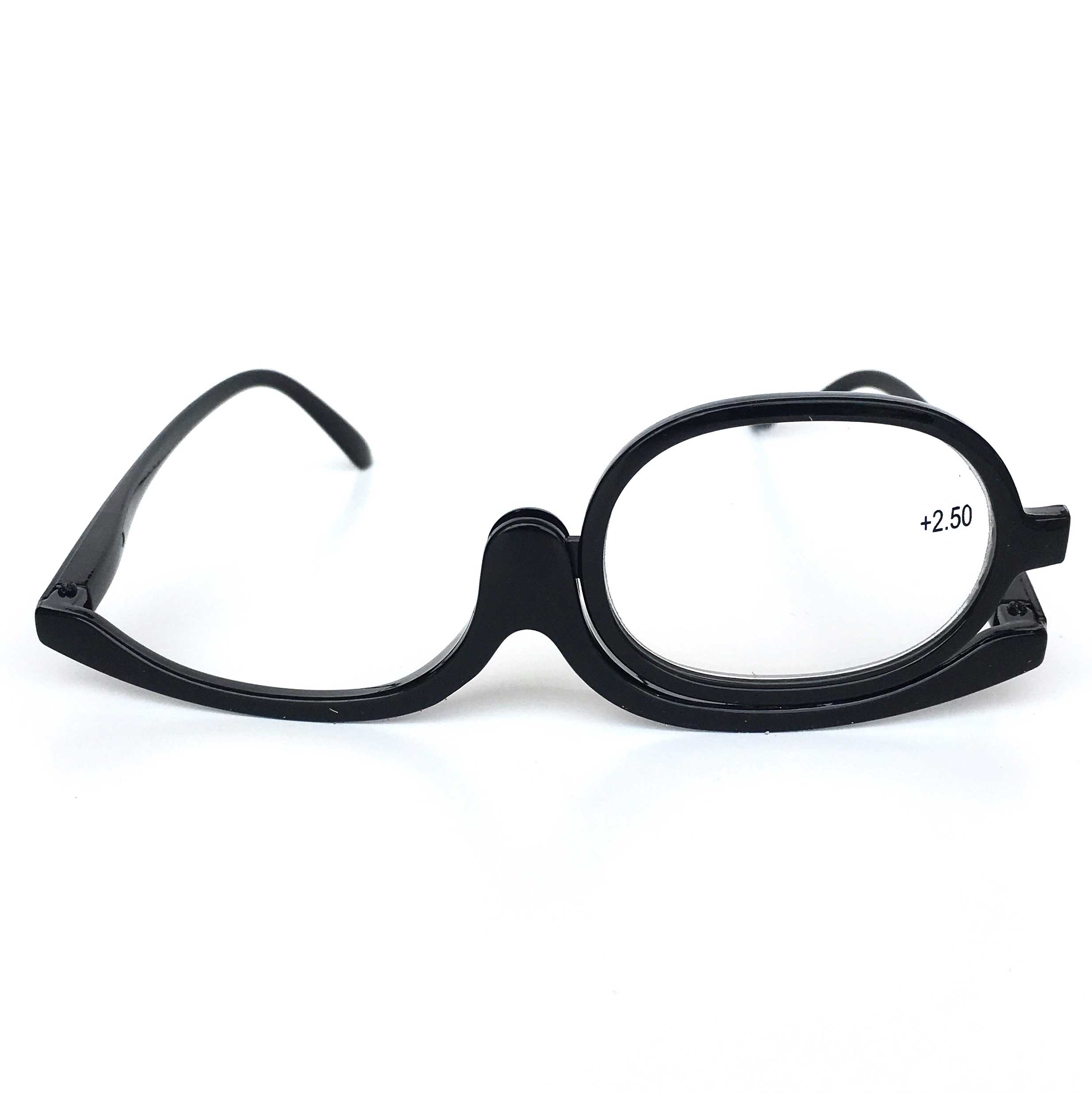 Magnifying Makeup Glasses, 2.5x Flip lenses, Makeup Readers