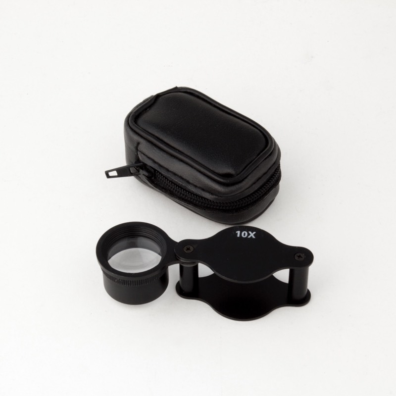 10x Mini Jewelers Loupe, 18mm Lens with Case