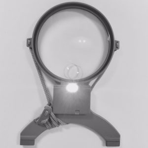Over the Neck Hands-Free Chest Rest Magnifier, 2x & 4x, LED