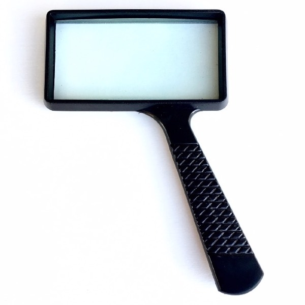 Rectangular Magnifier,2x Glass Lens, Rectangle Reading Magnifier