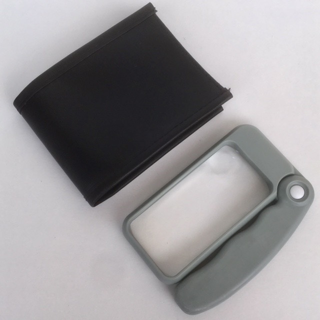 Rectangular LED Folding Handle Handheld Magnifier, 2x, 4x, 2"x4" Lens