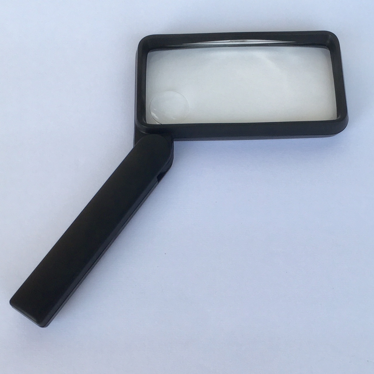 2x/4x Rectangular Folding Handle Handheld Magnifier, 2"x4" Lens,Bifocal