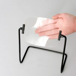 2.5x Table Stand Magnifier, Industrial Quality, Large Rectangular Rimless Lens